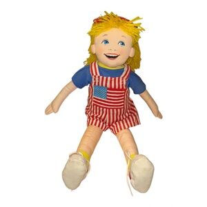 Vintage UNICEF Kids USA Flag Jenny ‘91 United Nations Cloth Doll 13” Rare